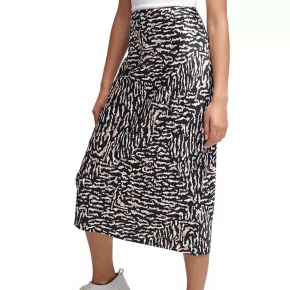 Jr189 Calvin Klein Jeans Multi color Junior's Printed Pull-On Midi Skirt Size M - Picture 1 of 1